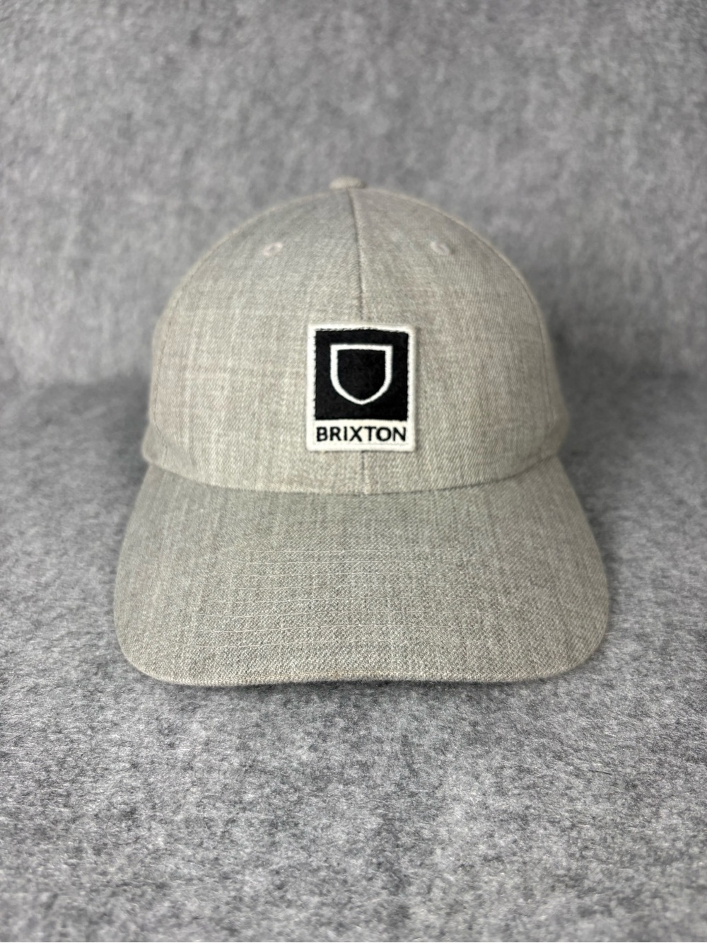 Brixton Gray Wool Blend Logo Snapback Hat